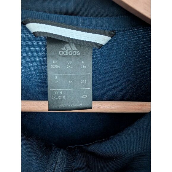 Adidas 3 Stripes Essentials Tricot Navy Blue White Track Jacket Mens Size XXL - Picture 3 of 7